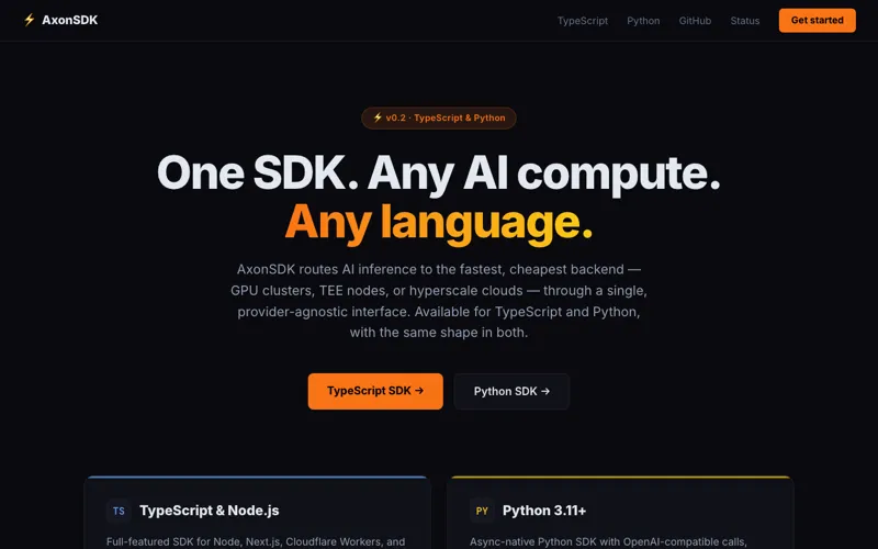 Screenshot of AxonSDK