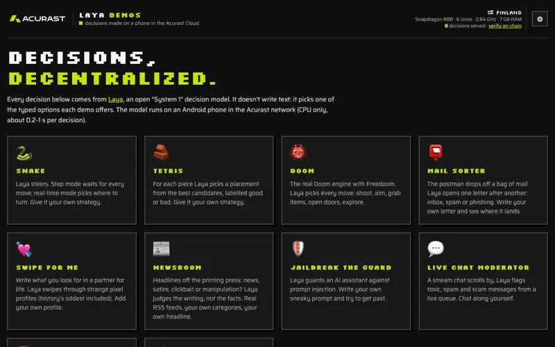 Screenshot of Laya demos