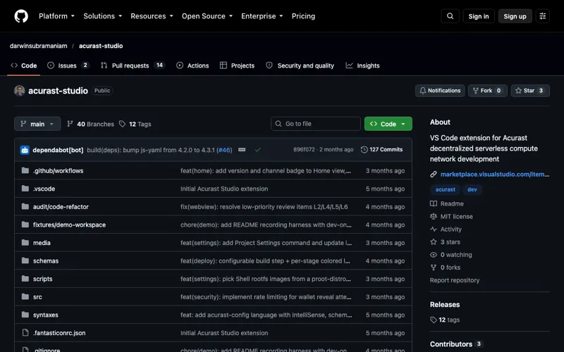 Screenshot of Acurast Studio